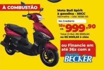 Lojas Becker Moto Bull Spirit à gasolina-50CC oferta