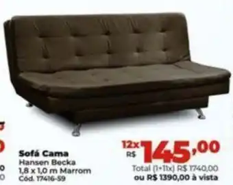 Lojas Becker Sofá Cama Hansen Becka 1.8x1.0m oferta
