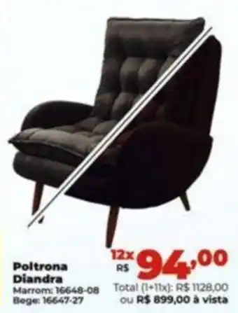 Poltrona Diandra Marrom: 16648-08