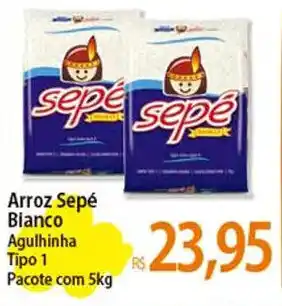 Arroz Sepé Bianco Agulhinha Tipo 1 Pacote com 5kg