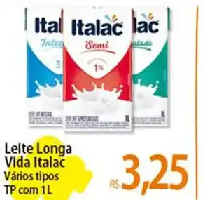 Atacadão Leite Longa Vida Italac Vários TP com 1L oferta