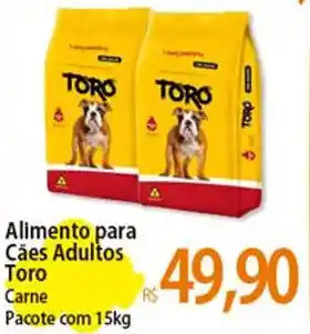 Atacadão Alimento para Cães Adultos Toro Carne Pacote com 15kg oferta
