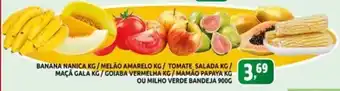 Federzoni Supermercados Banana Nanina, Melao Amarelo, Tomate Salada, Maca Gala, Goiaba Vermelha 1kg oferta
