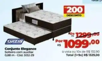 Conjunto Elegance Solteiro com auxiliar 0,88 m - Cód. 5132-29