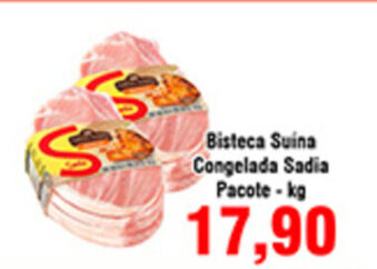 Shibata Supermercados Bisteca Suina Congelada Sadia Pacote 1kg oferta