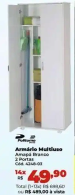 Lojas Becker Armário Multiuso Amapá Branco 2 Portas oferta