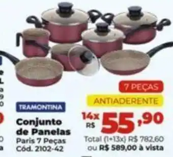 Lojas Becker TRAMONTINA Conjunto de Panelas oferta