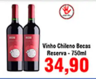 Shibata Supermercados Vinho Chileno Becas Reserva 750ml oferta