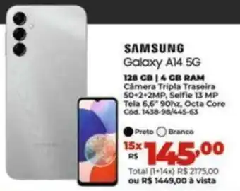 Lojas Becker SAMSUNG Galaxy A14 5G 128GB oferta