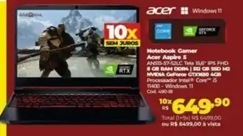 Notebook Gamer Acer Aspire 5