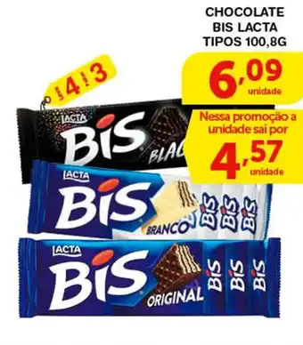 Roldão CHOCOLATE BIS LACTA TIPOS 100,8G oferta