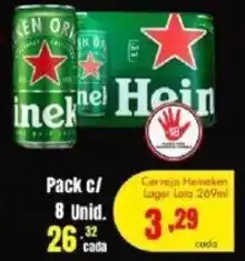 Barbosa Supermercados Cervejo Heineken Lager Laia 269ml oferta
