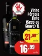 Barbosa Supermercados Vinho Pérgola Tinto 1l oferta