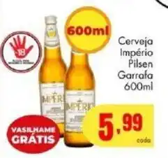 Cerveja Império Pilsen Garrafa 600ml