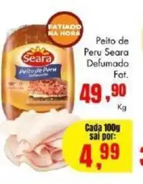 Barbosa Supermercados Peito de Peru Seara Defumado Fat. Cada 100g oferta