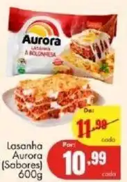 Barbosa Supermercados Lasanha Aurora 600g oferta