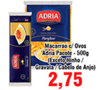 Shibata Supermercados Macarrao c/ Ovos Adria 500g oferta