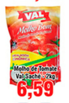 Shibata Supermercados Molho de Tomate Val 2kg oferta