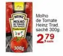 Rossi Supermercado Molho de Tomate Heinz Trad. sache 300g oferta