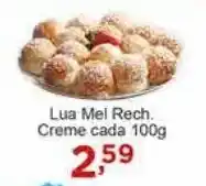 Rossi Supermercado Lua Mel Rech. Creme cada 100g oferta