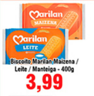 Shibata Supermercados Biscoito Marilan Maizena/ Leita/ Manteiga 400g oferta