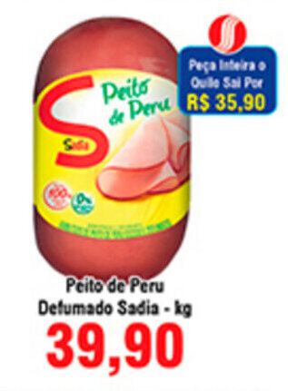 Shibata Supermercados Peito de Peru Dufamado Sadia 1kg oferta