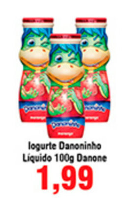 Shibata Supermercados Iogurte Danoninho Liquido 100g Danone oferta