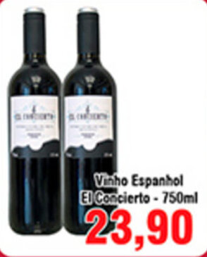 Shibata Supermercados Vinho Espanhol El Concierto 750ml oferta