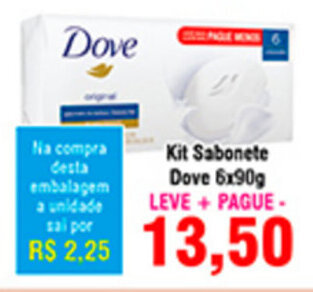 Shibata Supermercados Kit Sabonete Dove 6x90g oferta