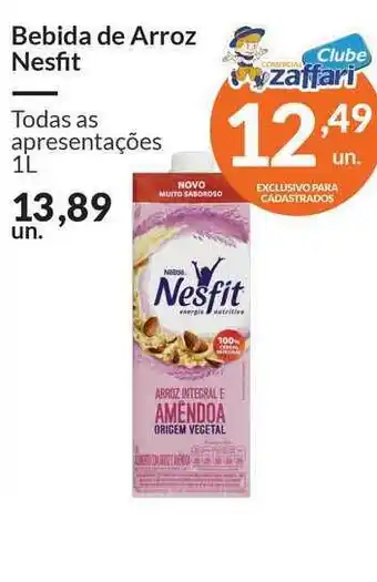 Zaffari Bebida De Arroz Nesfit 1L oferta