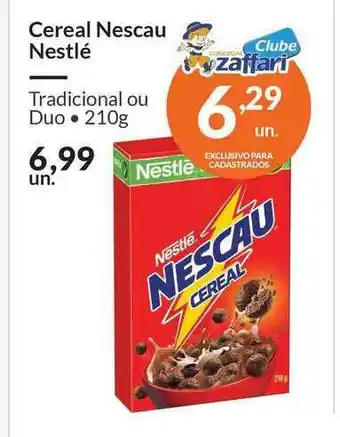 Zaffari Cereal Nescau Nestlé 210g oferta