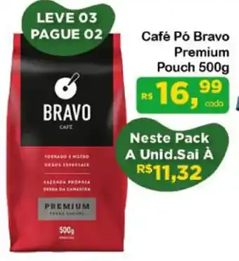 Chama Supermercados Café Pó Bravo Premium Pouch 500g oferta