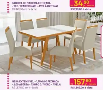 CADEIRA DE MADEIRA ESTOFADA -TEC. TRADICIONAIS - AVELÃ (BETINA)