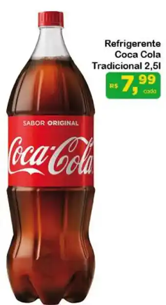 Chama Supermercados Refrigerente Coca Cola Tradicional 2,5l oferta