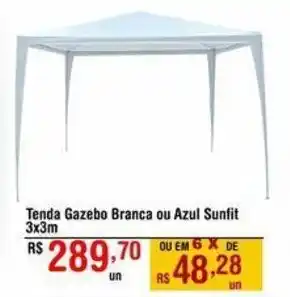 Tenda Gazebo Branca ou Azul Sunfit 3x3m