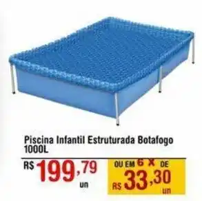 Piscina Infantil Estruturada Botafogo 1000L