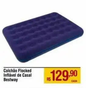 Max Atacadista Colchão Flocked Inflável de Casal Bestway oferta