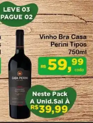 Chama Supermercados Vinho Bra Macaw Tipos 750ml oferta