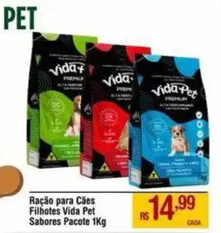 Ração para Cães Filhotes Vida Pet Sabores Pacote 1Kg