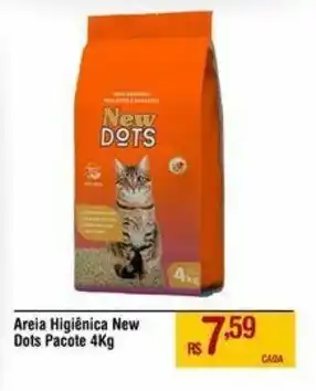 Areia Higiênica New Dots Pacote 4Kg