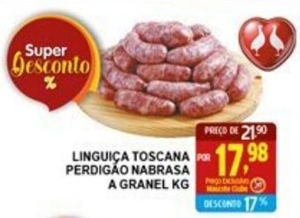Federzoni Supermercados Linguica Toscana Perdigao Nabrasa a granel 1kg oferta