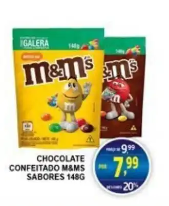 Federzoni Supermercados Chocolate Confeitado M&Ms sabores 148g oferta