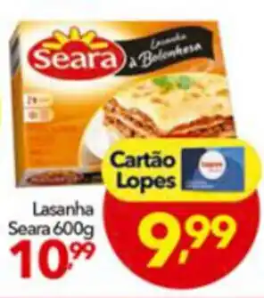 Lopes Supermercados Lasanha Seara 600g oferta