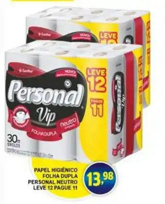 Federzoni Supermercados Papel Higiénico Folha Dupla Personal Neutro Leve 12 Pague 11 oferta