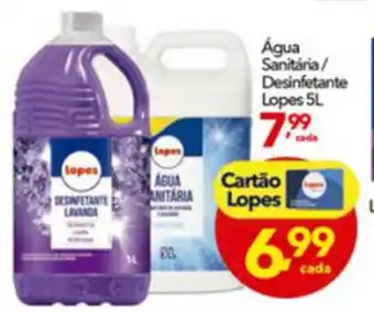 Lopes Supermercados Agua Sanitaria/ Desinfetante Lopes 5L oferta