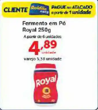 Roldão Fermento em po Royal 250g oferta