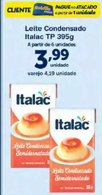 Roldão Leite Condensado Italac TP 395g oferta