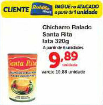 Roldão Chicharro Ralado Santa Rita lata 320g oferta