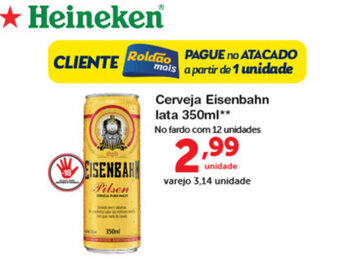 Roldão Cerveja Heineken lata 350ml oferta