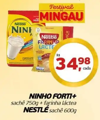 Cometa Supermercados Ninho Forti+ sache 750g, Nestle sache 600g oferta